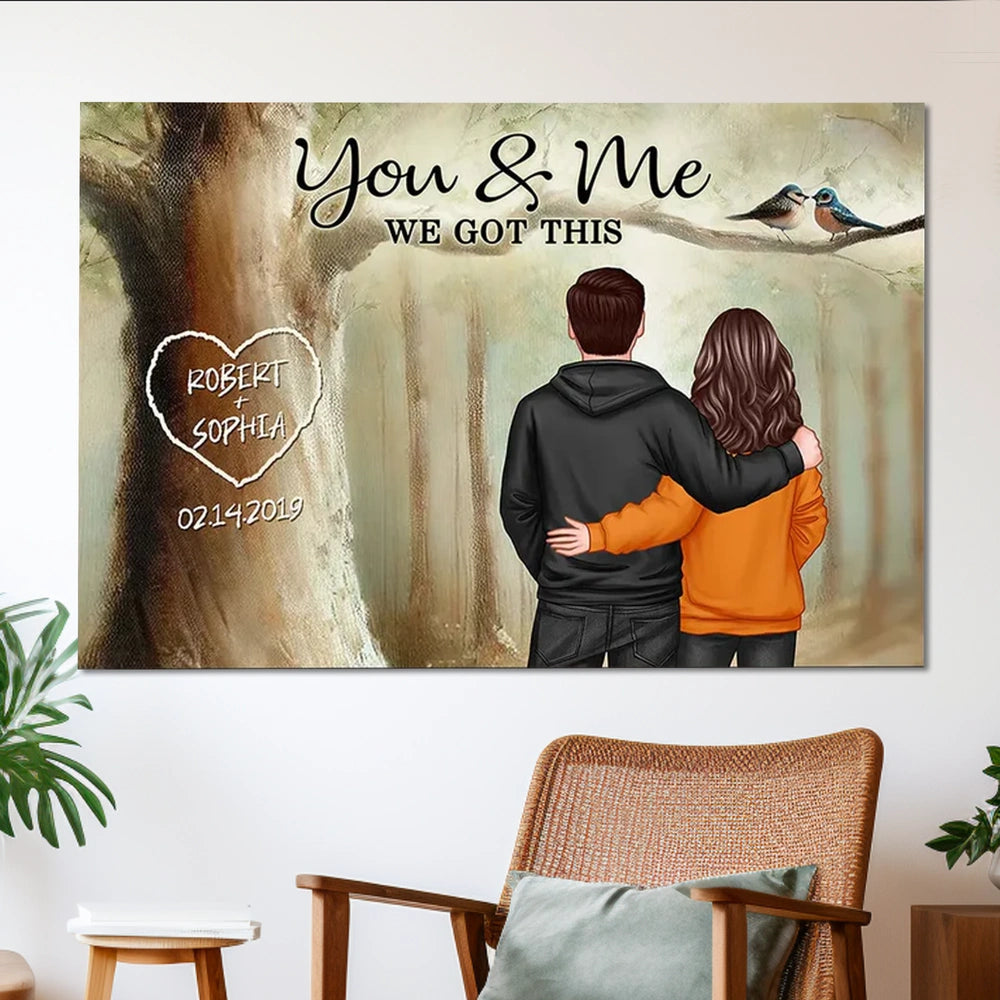 Personalized Couple Canvas Art for Couples - Romantic Anniversary Gift Poster or Canvas MagicInPrints