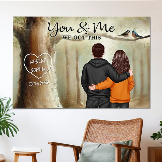 Personalized Couple Canvas Art for Couples - Romantic Anniversary Gift Poster or Canvas MagicInPrints