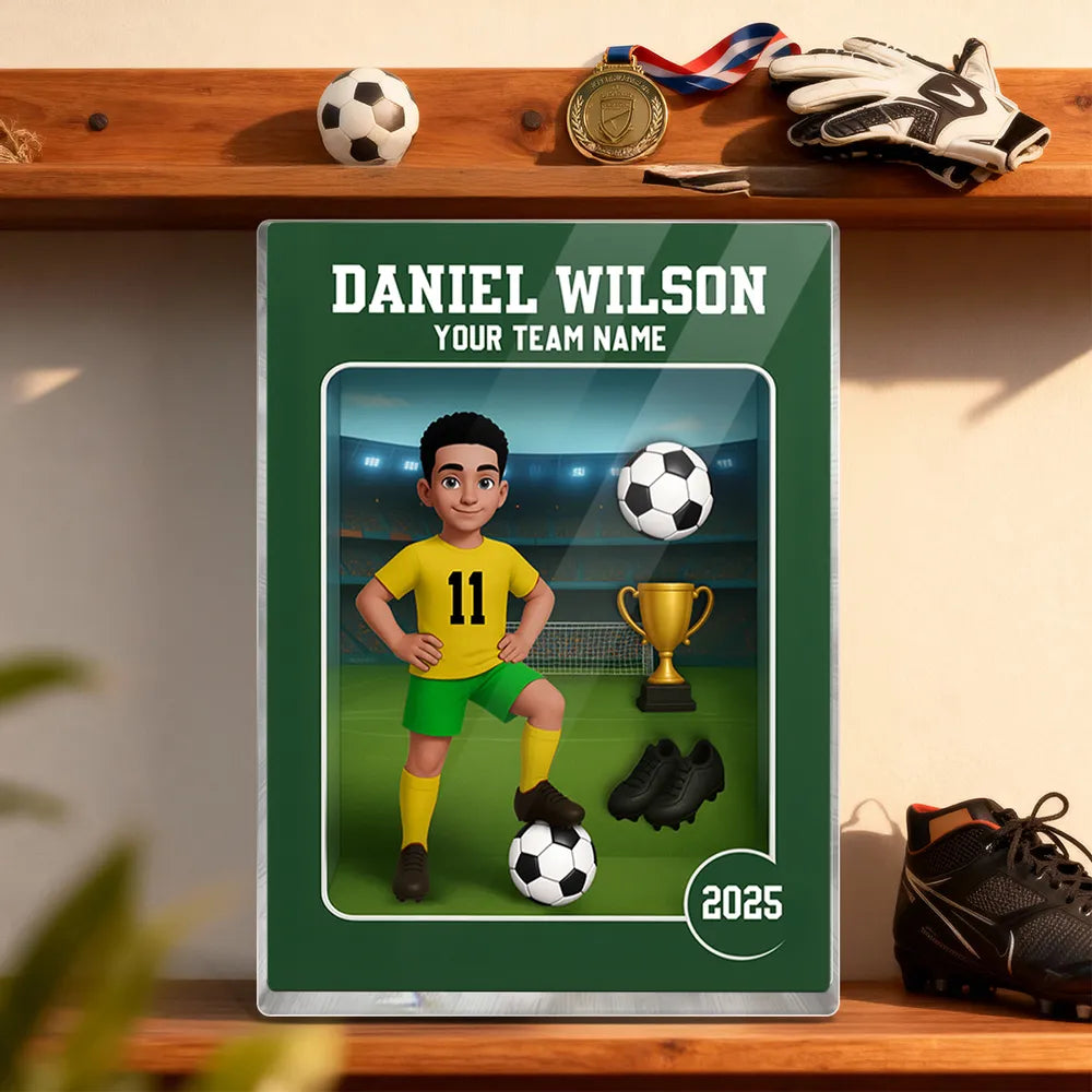 Personalized Soccer Player Acrylic Plaque for Kids - Custom Team Gift Plaque MagicInPrints