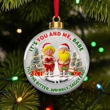 Load image into Gallery viewer, It&#39;s You and Me, Babe - Personalized Grumpy Couple Christmas Ornament Ornament MagicInPrints
