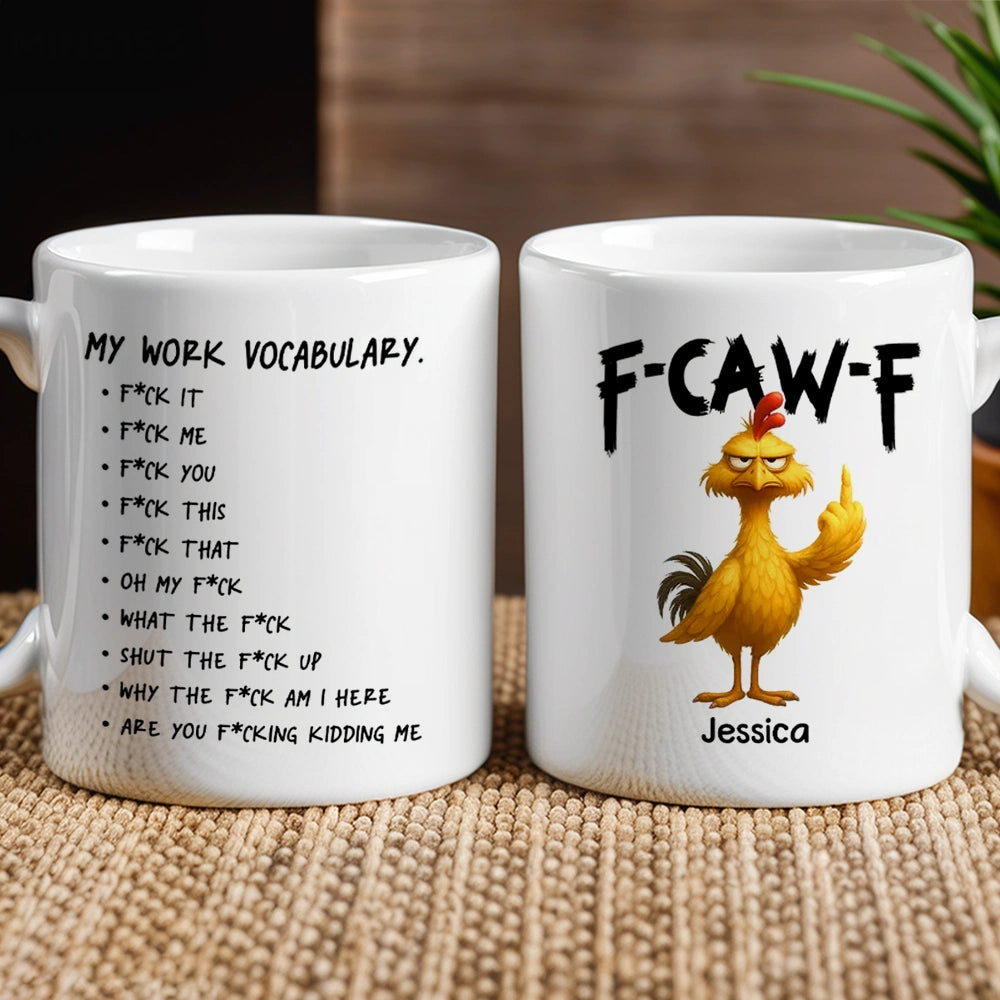 Personalized Funny Chicken Mug for Adults - Work Humor Gift Cup MagicInPrints