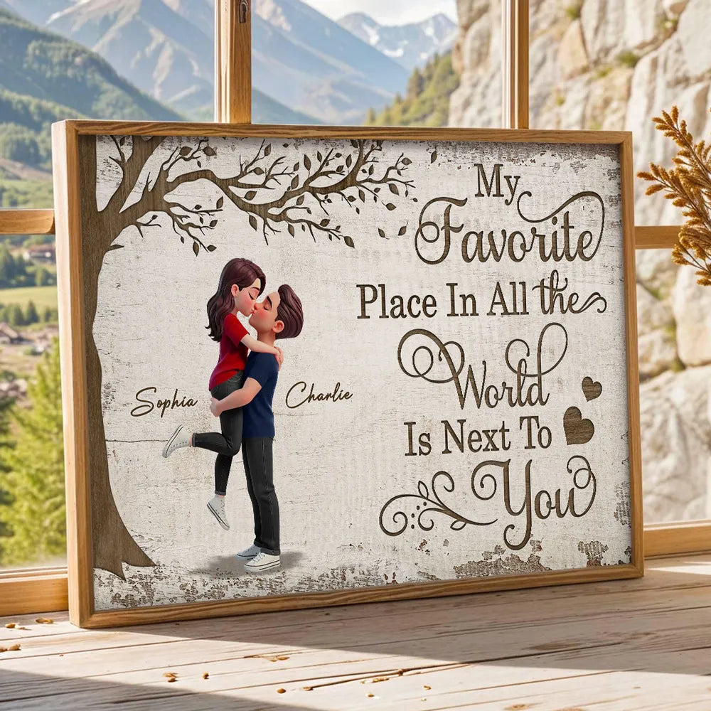 Personalized Couple Canvas Wall Art - Romantic Gift for Lovers Poster or Canvas MagicInPrints