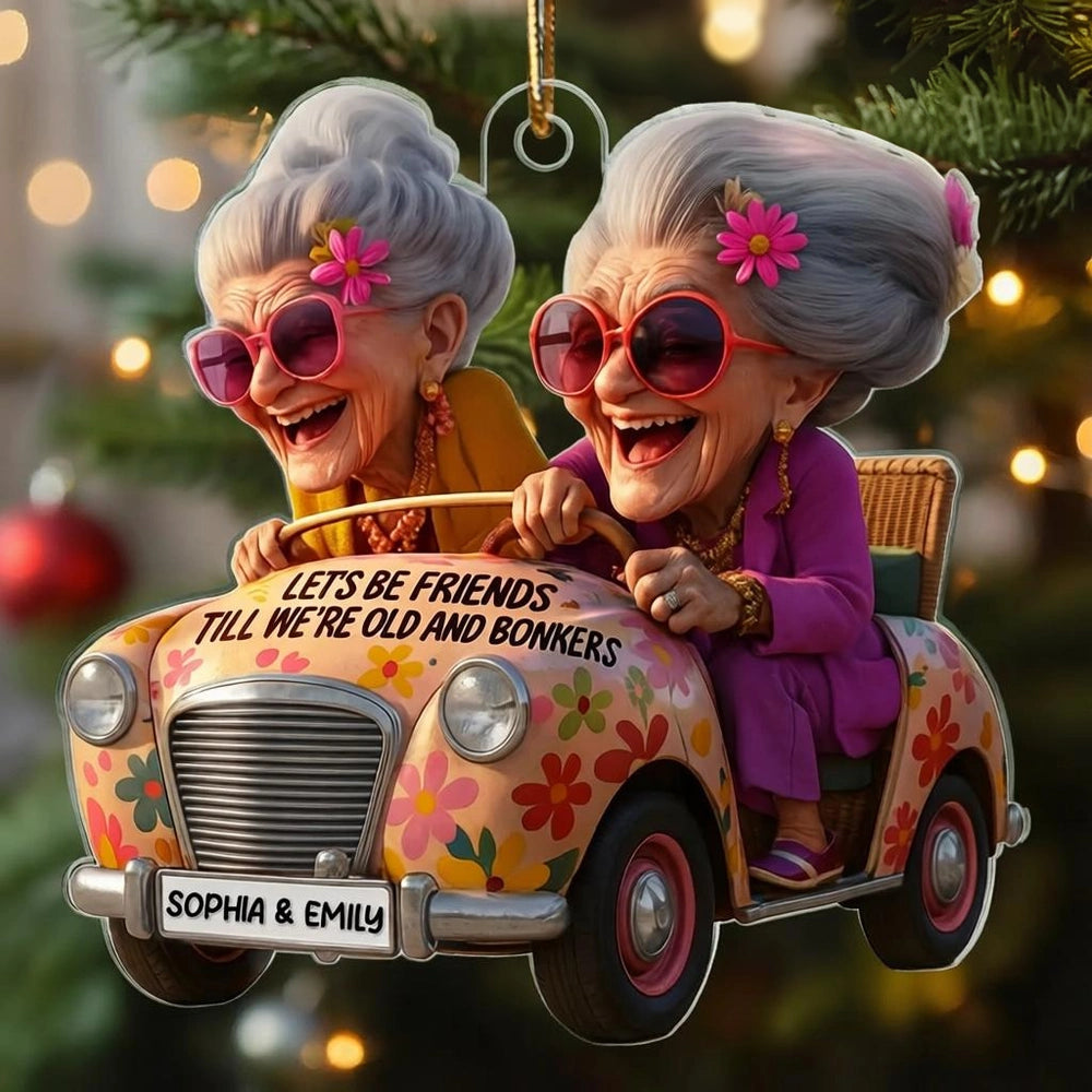Personalized Funny Friends Ornament for Seniors - Christmas Gift Ornament MagicInPrints