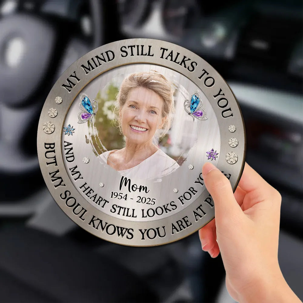 Custom Memorial Car Ornament for Mom with Photo - Sentimental Tribute Keepsake Car Hanger MagicInPrints