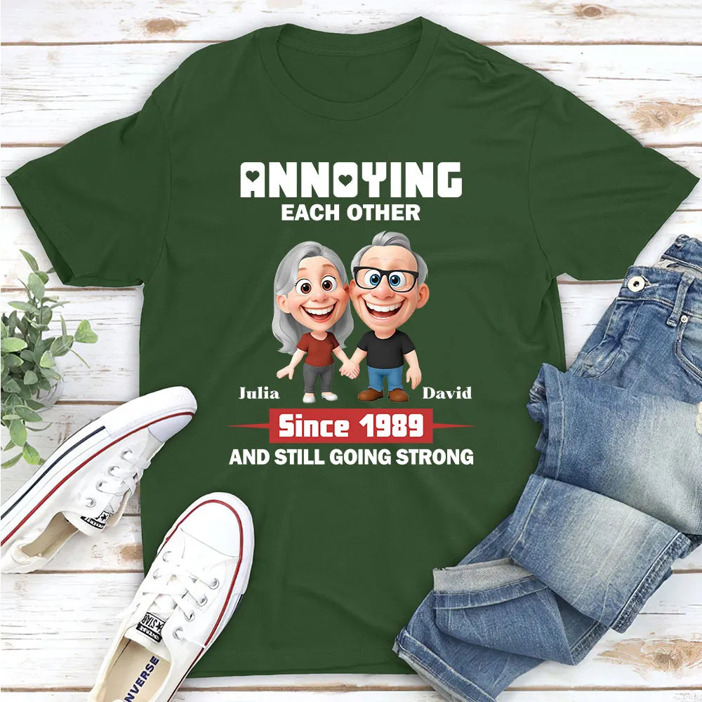 Personalized Couples T-Shirt for Anniversary - Funny Cartoon Design Cloth MagicInPrints