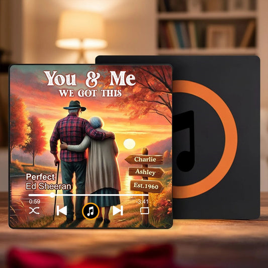 Personalized Music Plaque for Couples - Romantic Gift Anniversary Fridge Magnet MagicInPrints