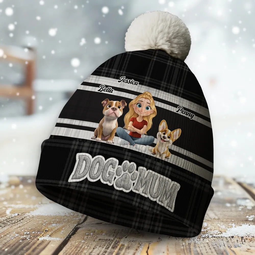 Personalized Dog Dad Beanie for Pet Lovers - Custom Name Winter Hat Hat MagicInPrints
