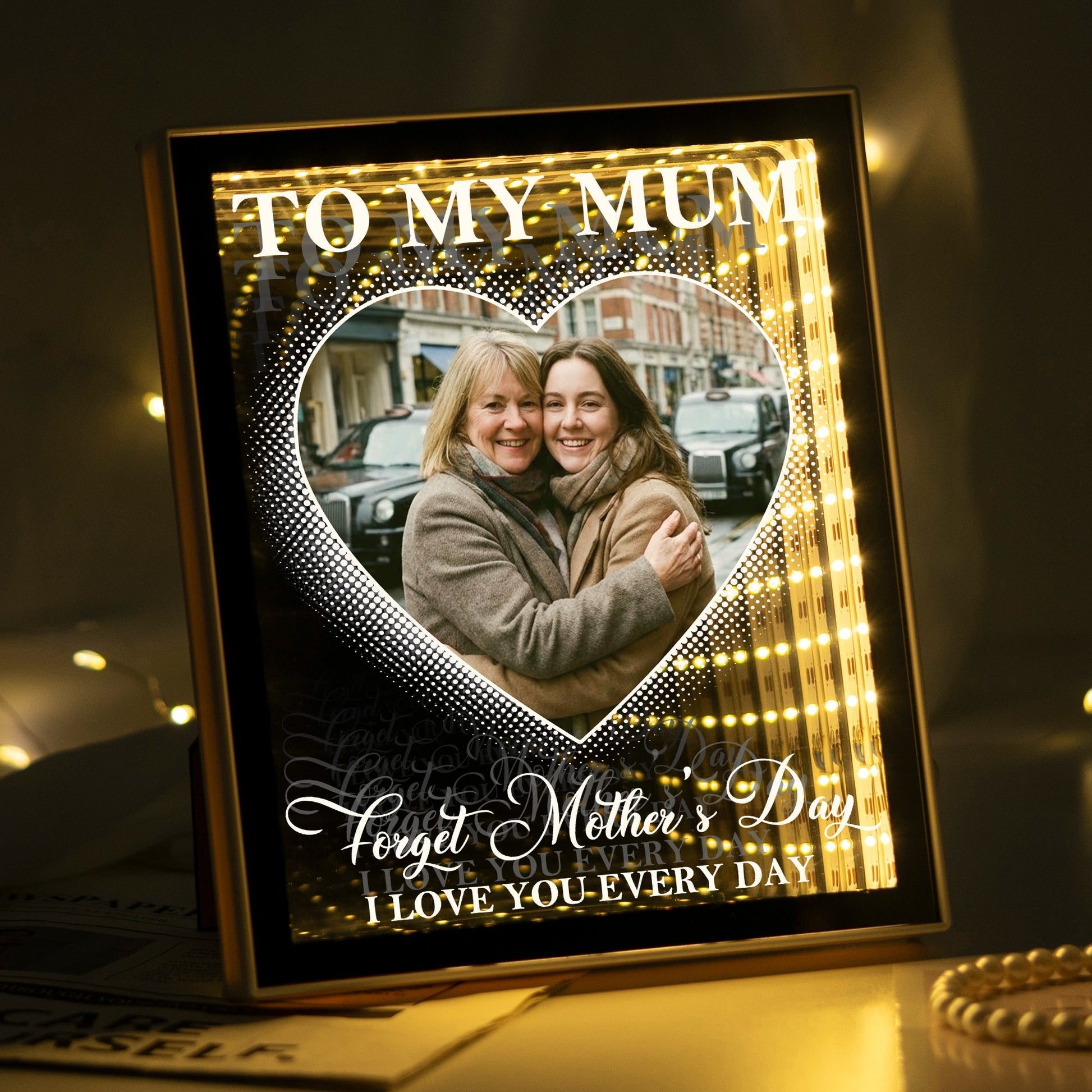Personalized LED Heart Frame for Mom - Mother's Day Gift Plaque MagicInPrints