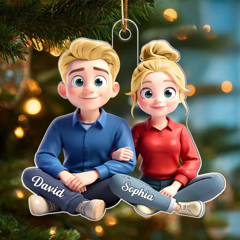 Custom Couple Christmas Ornament - Personalized Gift for Holidays Ornament MagicInPrints