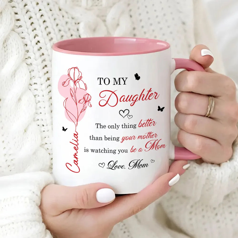 Personalized Ceramic Mug for Daughter - Heartfelt Mother's Day Gift Cup MagicInPrints