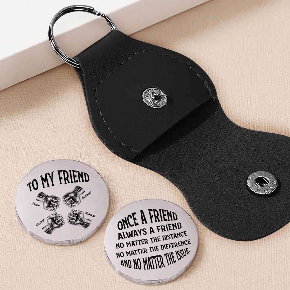 Personalized Leather Keychain for Friends - Sentimental Gift Keychain MagicInPrints