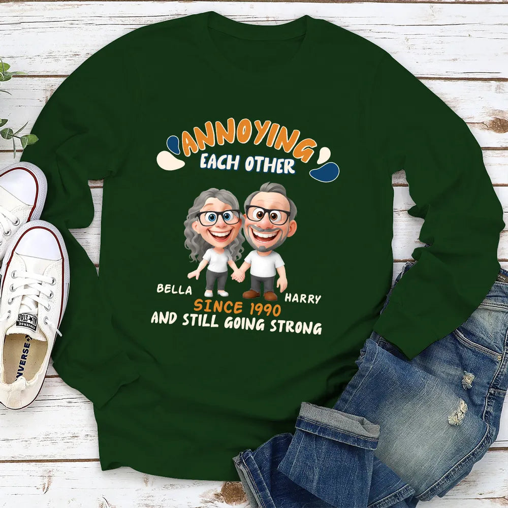Personalized Couple T-Shirt for Anniversaries - Fun Cartoon Design Cloth MagicInPrints