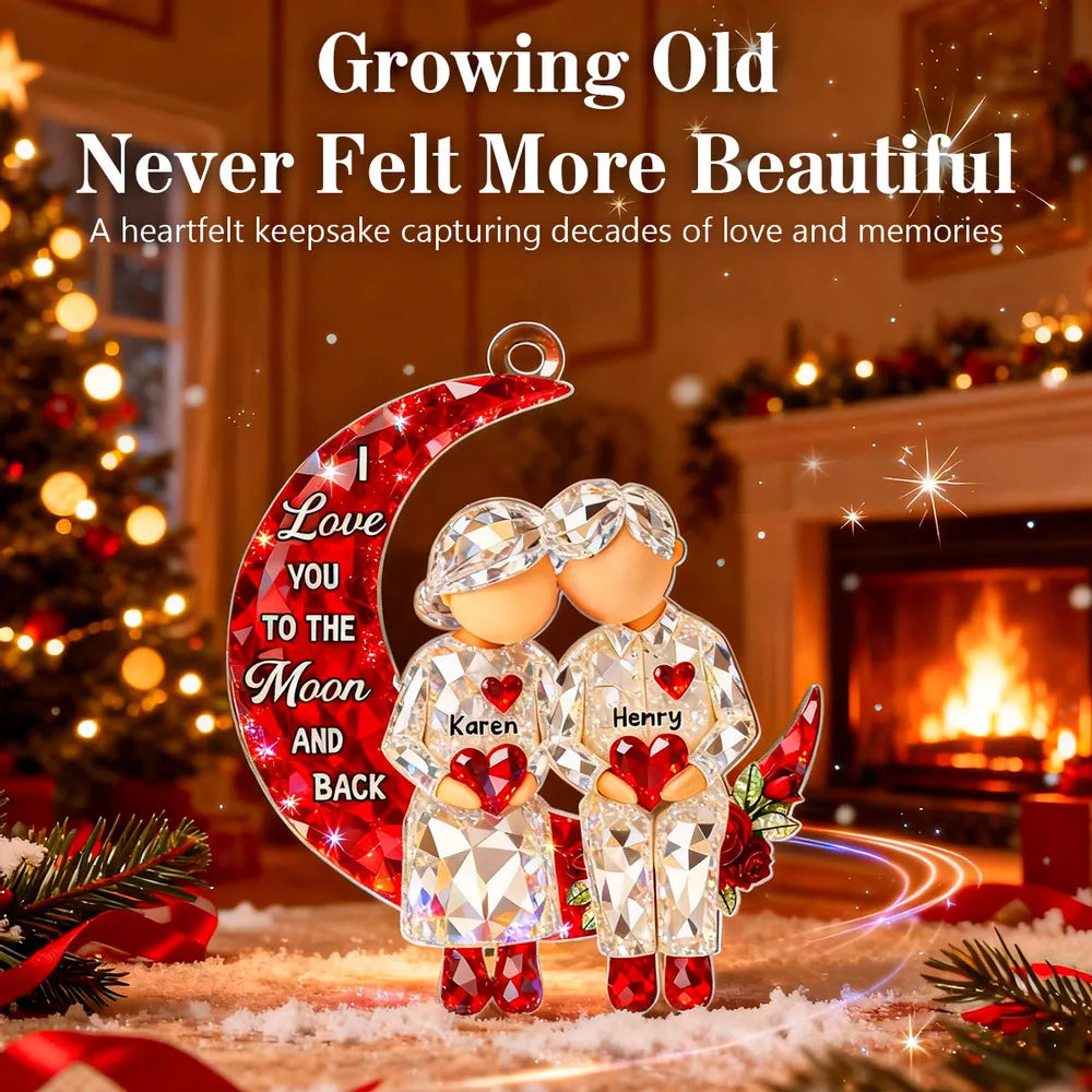 Personalized Couple Ornament for Christmas - Love You to the Moon and Back Ornament MagicInPrints
