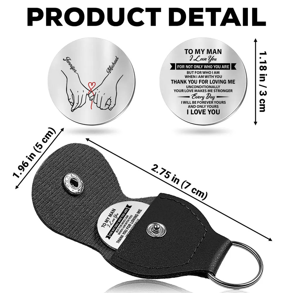 Personalized Engraved Keychain for Couples - Romantic Gift for Him Keychain MagicInPrints