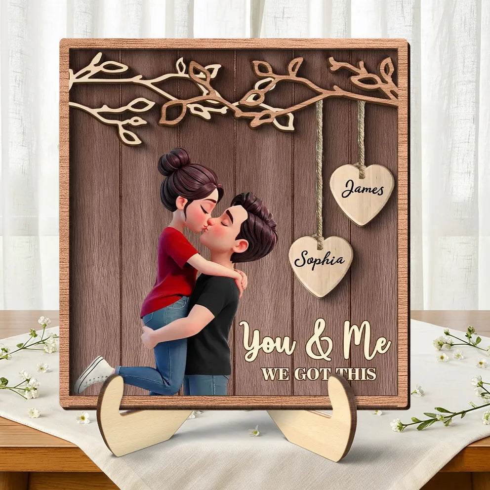 Personalized Couple Wooden Plaque - Romantic Gift for Anniversaries Plaque MagicInPrints