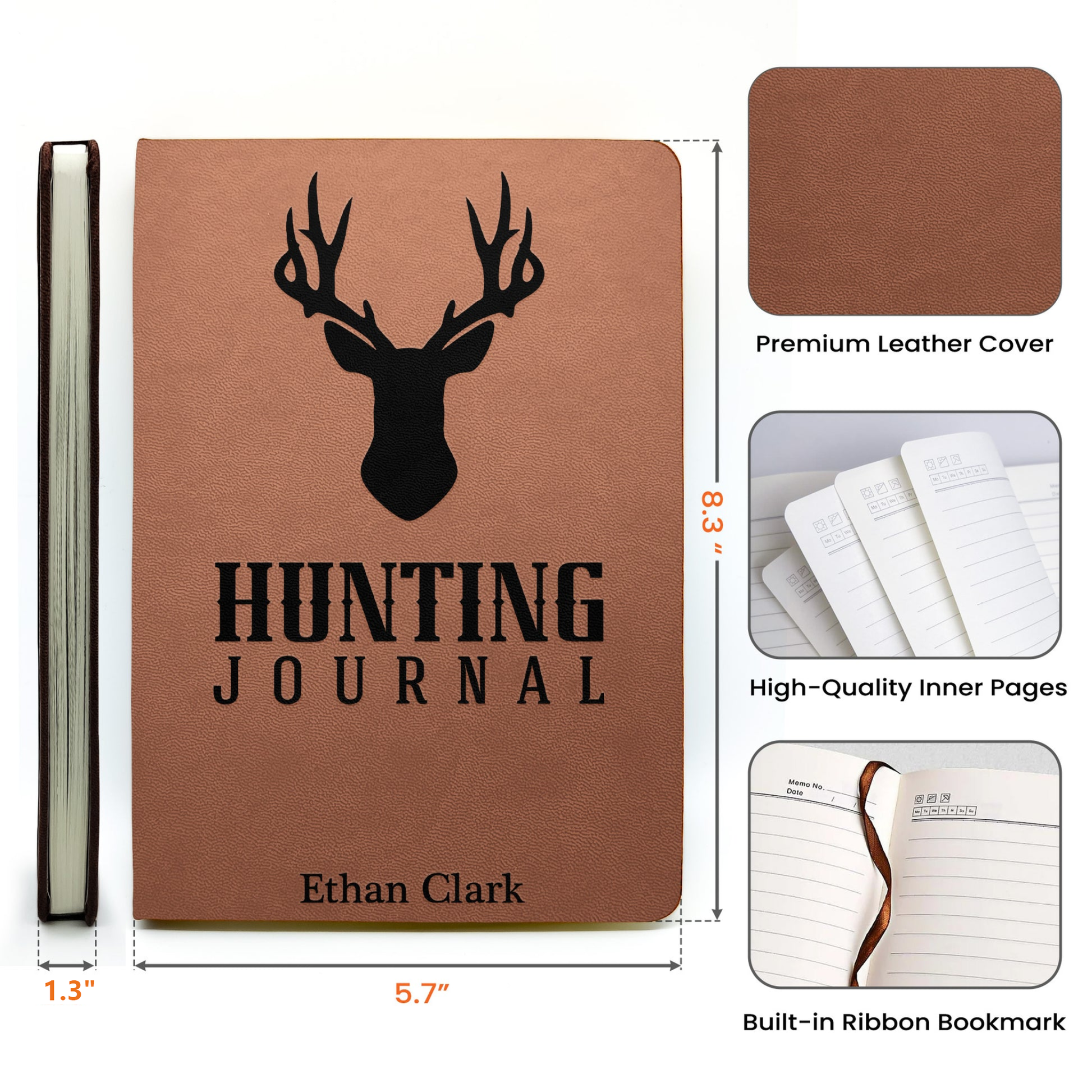 Personalized Hunting Journal for Outdoor Enthusiasts - Custom Name Gift Stationery MagicInPrints