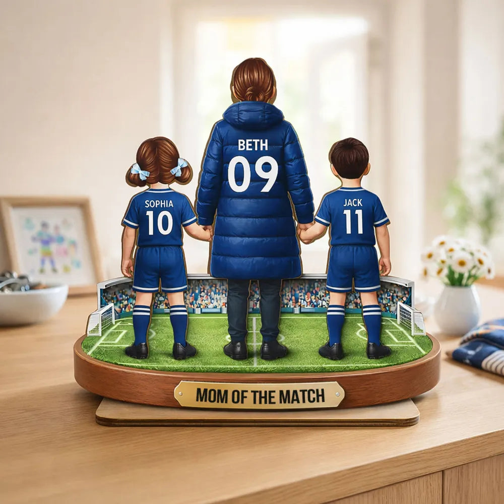 Personalized Soccer Family Figurine for Mom - Unique Mother's Day Gift Plaque MagicInPrints