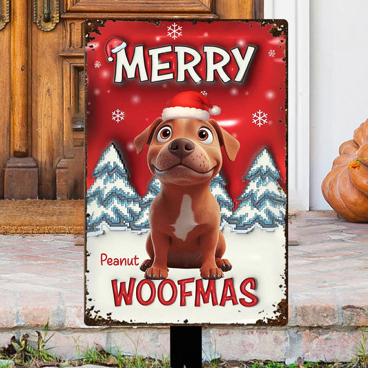 Personalized Dog Christmas Yard Sign for Pet Lovers - Holiday Decoration Sign MagicInPrints