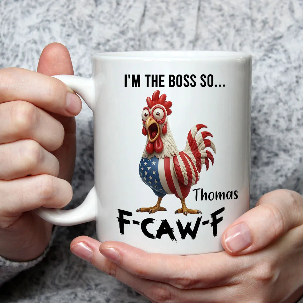 Personalized Funny Chicken Mug for Boss - Holiday Gift Idea Cup MagicInPrints