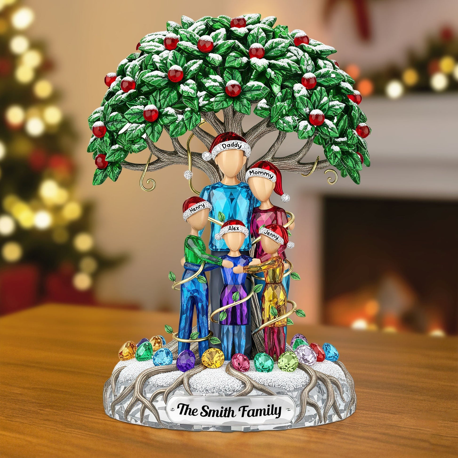 Family Tree Plaque - Personalized Gifts For Family Shaped Plaques MagicInPrints
