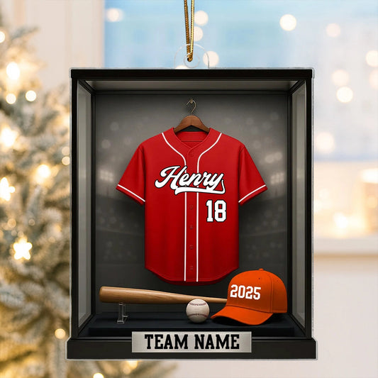Custom Baseball Jersey Ornament for Sports Fans - Personalized Gift Ornament MagicInPrints