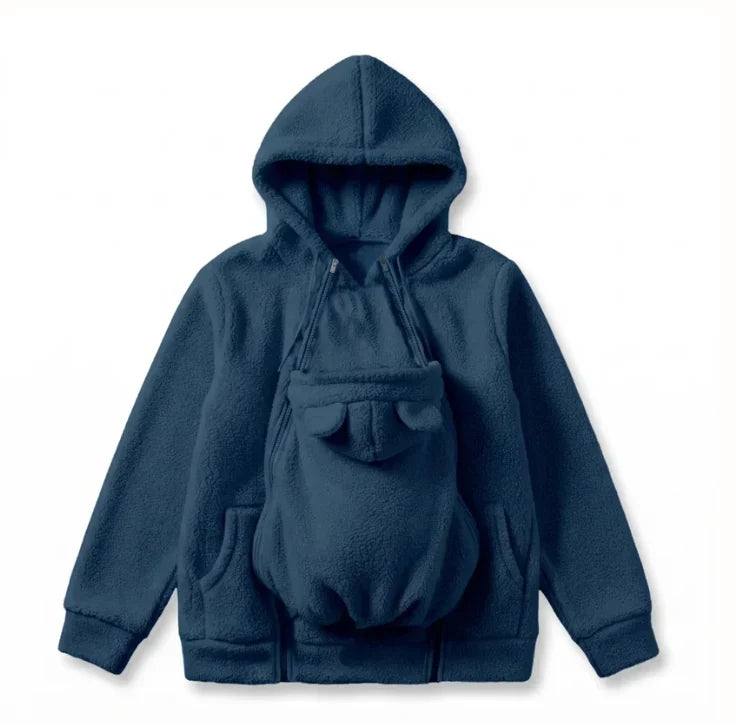 Personalized Embroidered Fleece Babywearing Hoodie Gift for New Mom Christmas