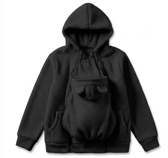 Personalized Embroidered Fleece Babywearing Hoodie Gift for New Mom Christmas
