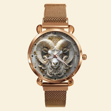 Load image into Gallery viewer, Personalized Astrological Sign Quartz Watch for Astrology Lovers - A Timeless Gift for Each Zodiac Quartz Watch MagicInPrints
