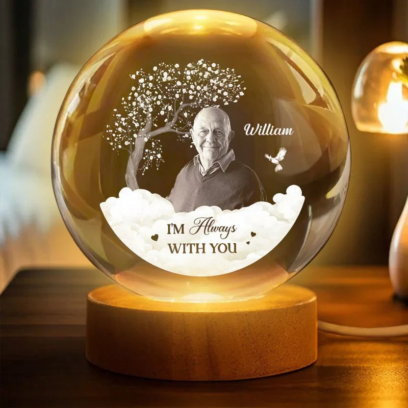 Personalized Memorial LED Lamp for Family - Sentimental Gift Lamp MagicInPrints