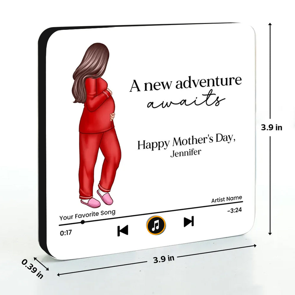 Personalized Mother's Day Music Plaque for Expecting Moms - Custom Song Gift Fridge Magnet MagicInPrints