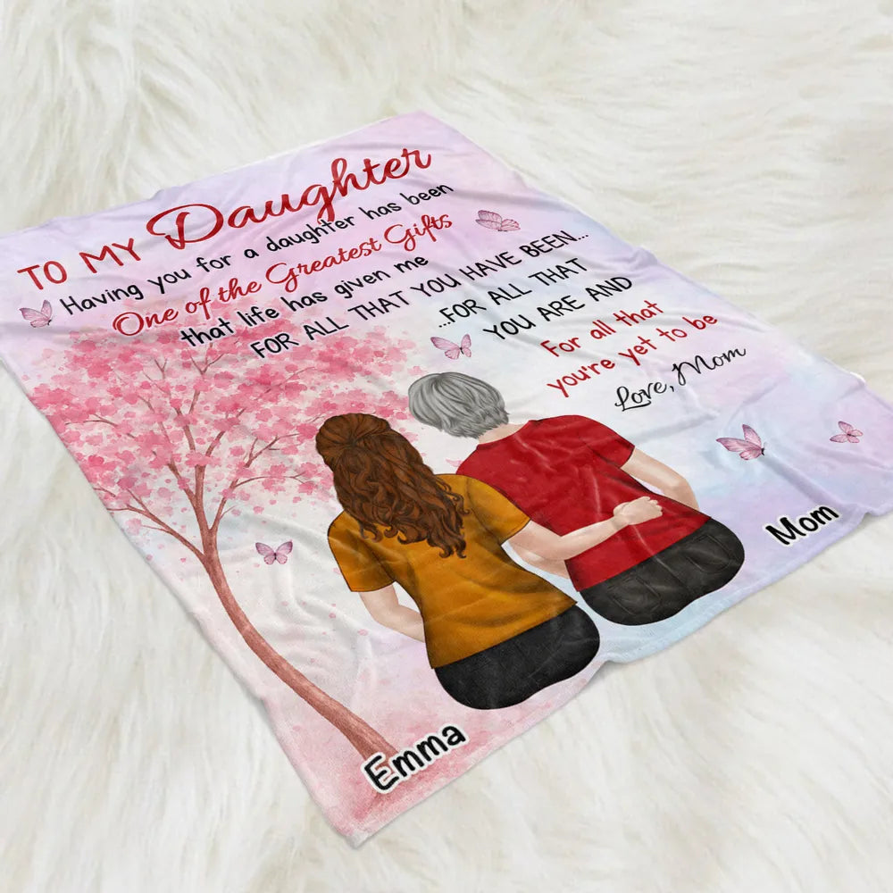 Personalized Fleece Blanket for Daughter - Heartfelt Gift from Mom Blanket MagicInPrints