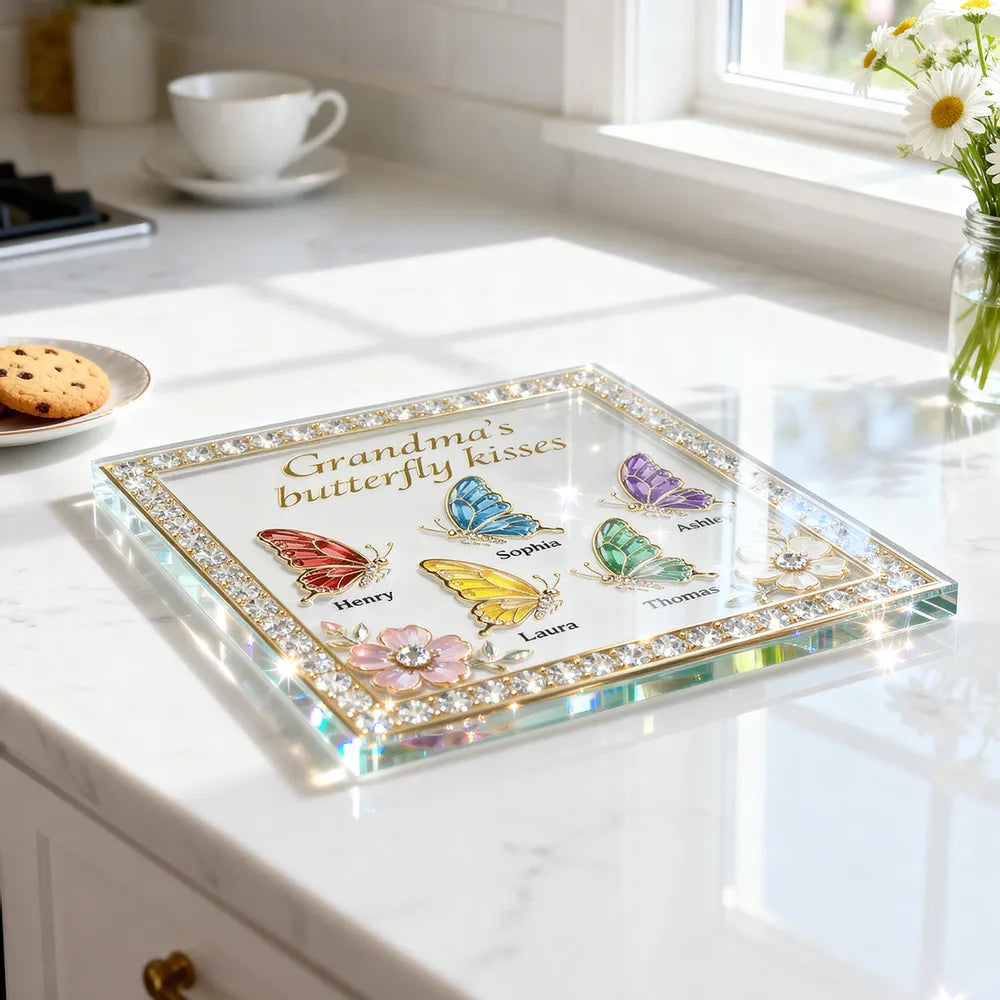 Personalized Butterfly Wall Art for Grandma - Family Names Display Plaque MagicInPrints