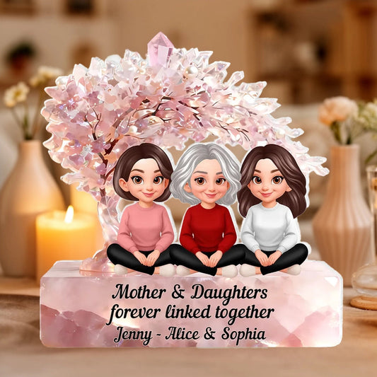 Personalized Mother & Daughters Crystal Ornament - Sentimental Family Gift Plaque MagicInPrints