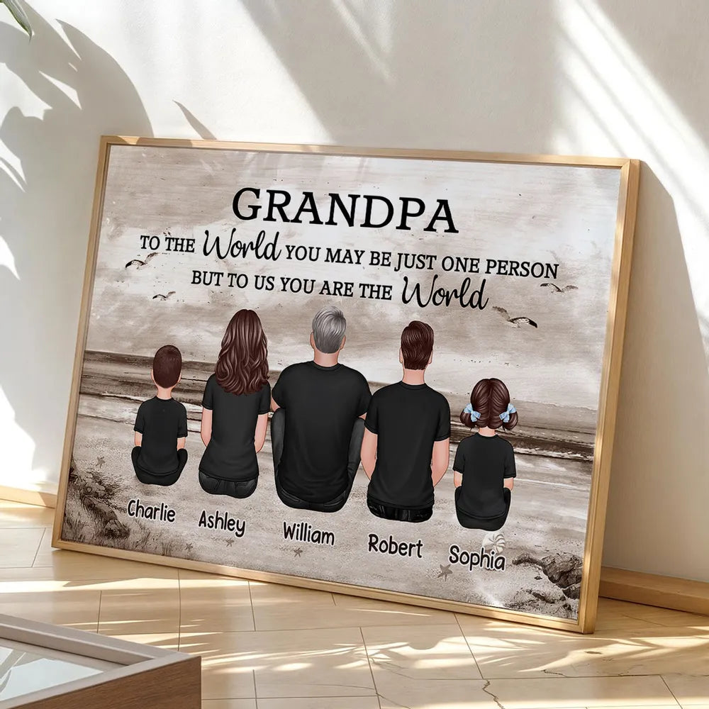 Personalized Family Canvas Print for Grandpa - Sentimental Gift for Grandparents Poster or Canvas MagicInPrints