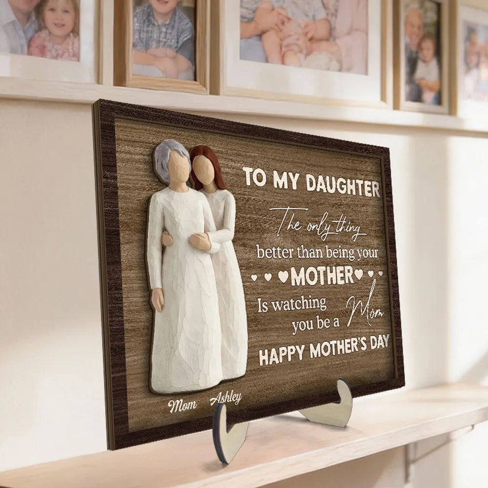 Personalized Mother Daughter Figurine Plaque - Sentimental Mother's Day Gift Plaque MagicInPrints