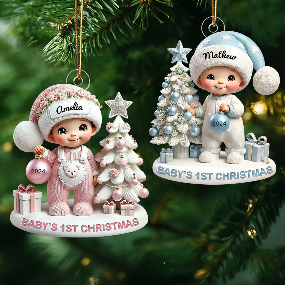 Personalized Baby's First Christmas Ornament - Custom Name Keepsake 2025 Ornament MagicInPrints