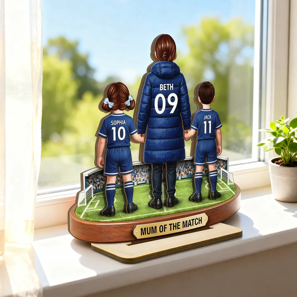Personalized Soccer Family Figurine for Mom - Mother's Day Gift Plaque MagicInPrints