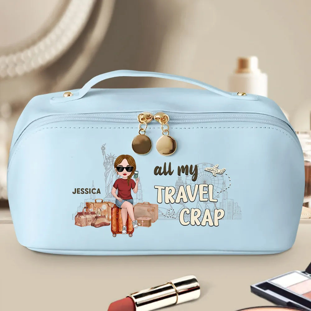 Personalized Travel Cosmetic Bag for Women - Fun Travel Organizer Bag MagicInPrints