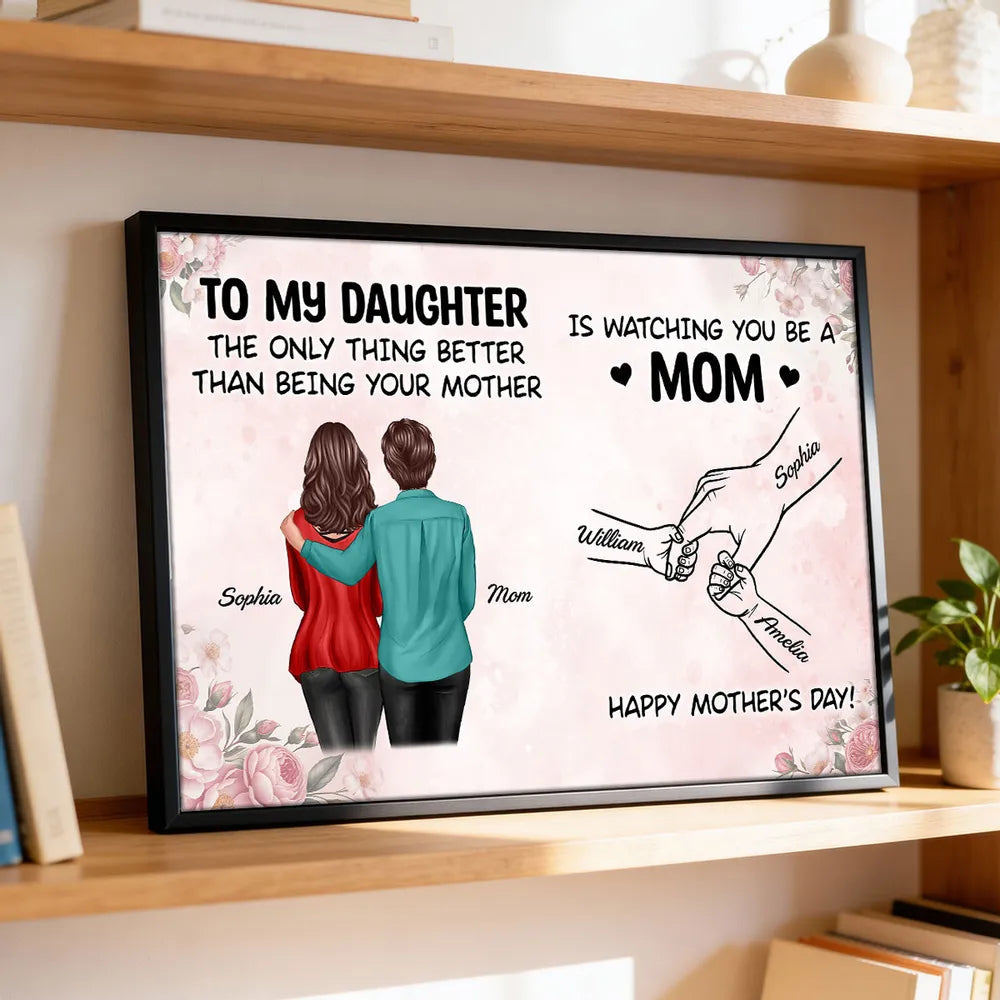 Personalized Mother's Day Canvas for Daughter - Sentimental Gift with Custom Names Poster or Canvas MagicInPrints
