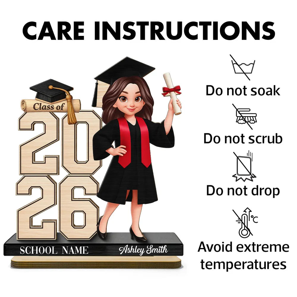 Personalized Graduation Plaque for Class of 2026 - Custom School and Name Plaque MagicInPrints