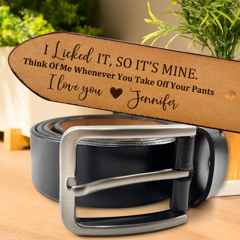 Custom Engraved Leather Belt for Him - Romantic Gift Belt MagicInPrints