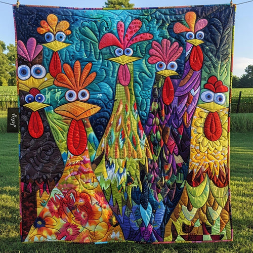 Whimsical Chicken Lover Blanket - Fun and Colorful Gift Blanket PopCulturePrints