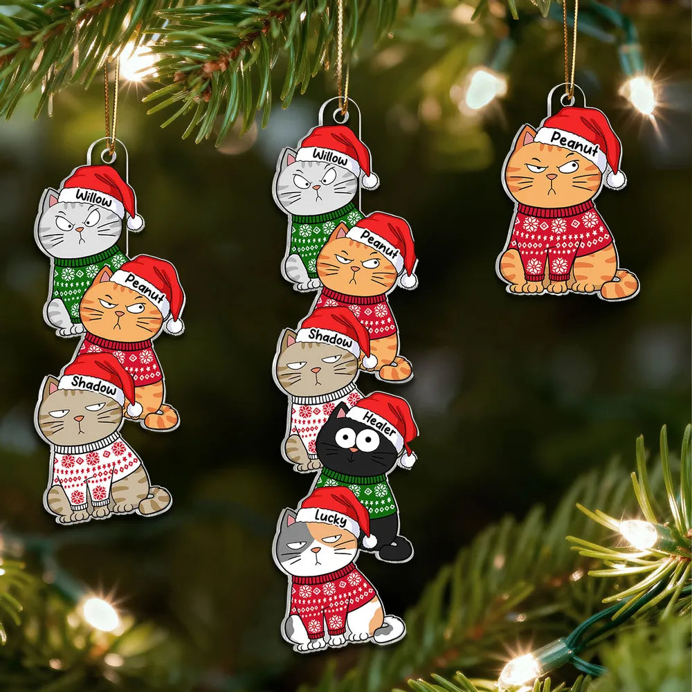 Personalized Cat Christmas Ornaments for Pet Lovers - Holiday Tree Decoration Ornament MagicInPrints