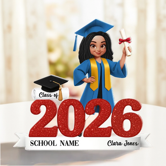 Custom Graduation Figurine for Class of 2026 - Personalized Keepsake Gift Plaque MagicInPrints