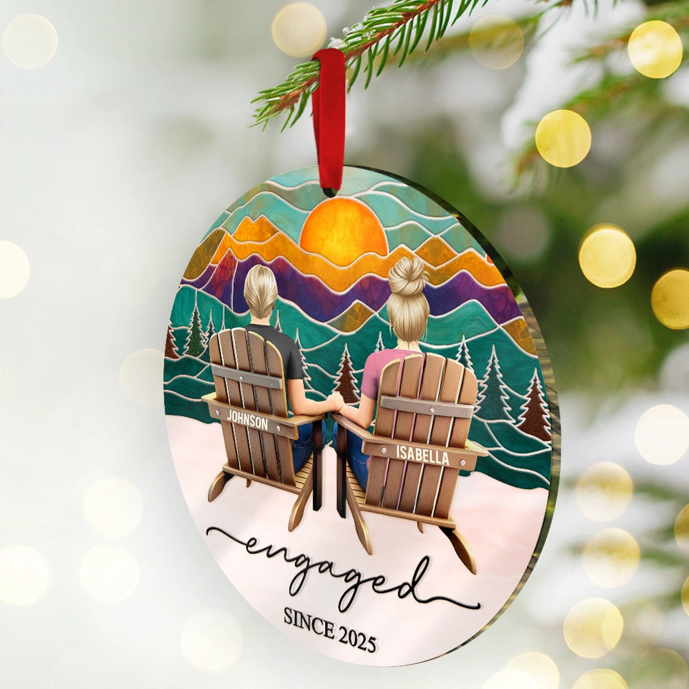 Together is a Beautiful Place to Be – Personalized Custom Shaped Mirror Ornament – Gift for Couples Mirror Ornament MagicInPrints