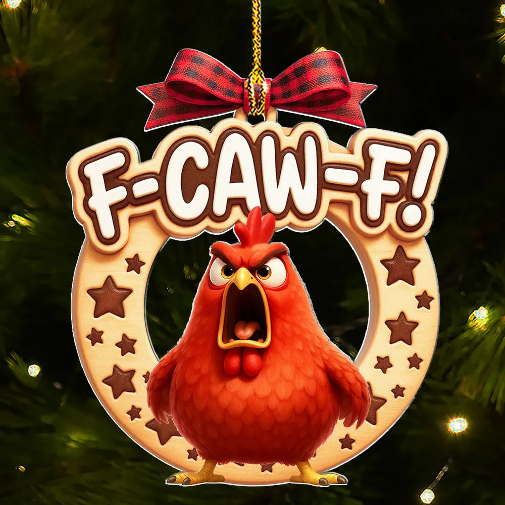 Funny Chicken Christmas Ornament for Adults - Humorous Holiday Decor Ornament MagicInPrints