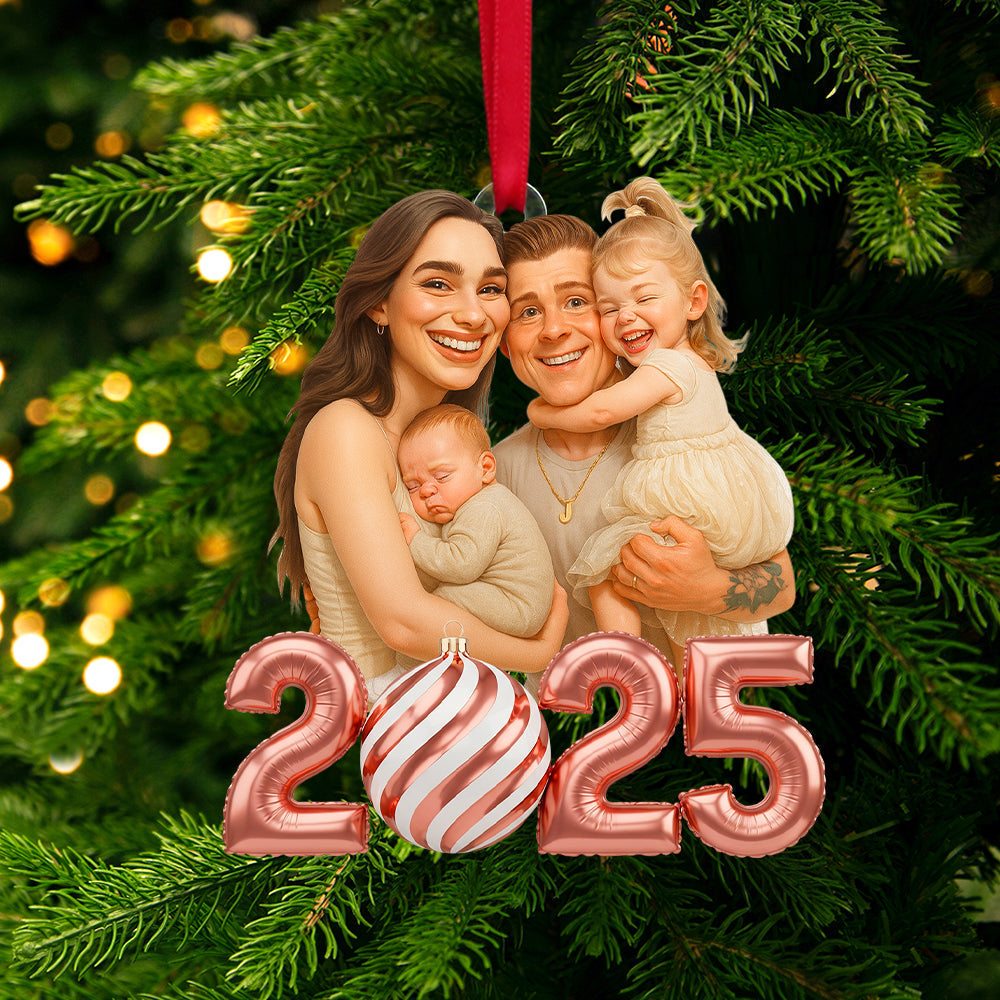 Custom Caricature Photo Personalized Gifts For Family Christmas Ornament Ornament MagicInPrints