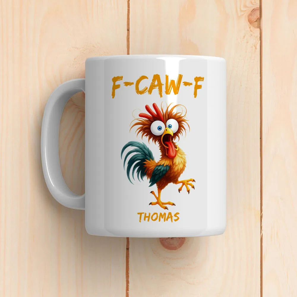 Personalized Funny Coffee Mug for Adults with Rooster Design - Gift for Home or Office Cup MagicInPrints
