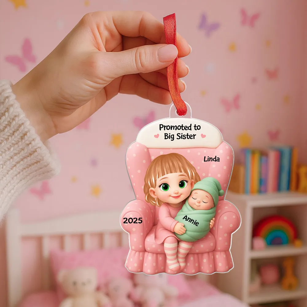 Personalized Big Sister Ornament for Kids - Christmas Gift 2025 Ornament MagicInPrints