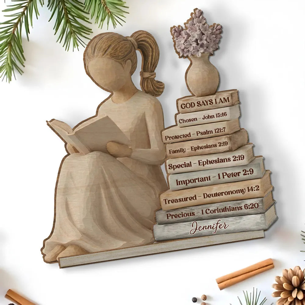Personalized Wooden Sculpture for Women - Inspirational Christian Gift with Bible Verses Plaque MagicInPrints